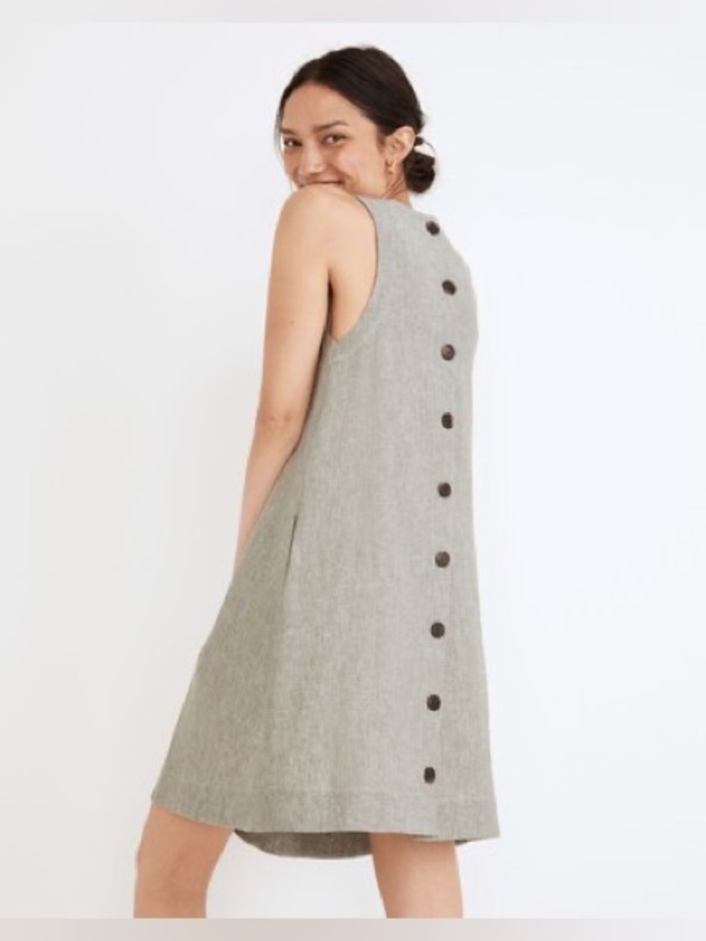 NWTMadewell linen-blend A-line mini dress